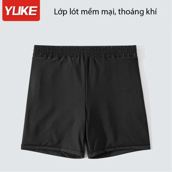 Quần Bơi Nam YLIKE Nhanh Khô 2 Lớp Quần Bơi Cho Nam Có Khoá Kéo Đồ Bơi Na