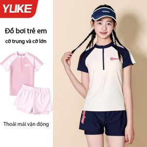 Bộ Đồ Bơi Bé Gái YLIKE Cộc Tay Có Đệm Ngực