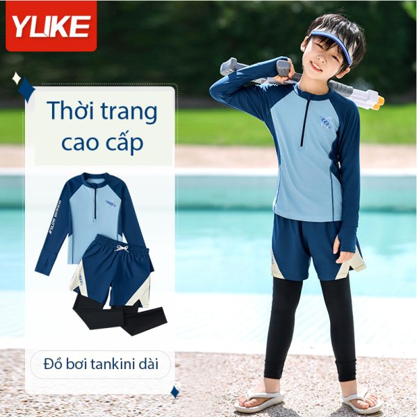 Đồ Bơi Giữ Nhiệt Cho Bé YLIKE Dài Tay Quần Dài 2 Lớp - Hình ảnh 7