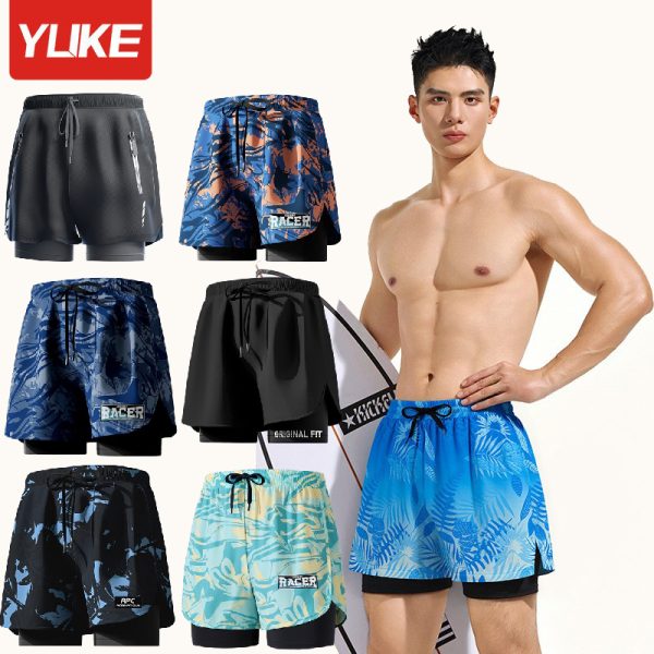 Quần Bơi Nam YLIKE 2 Lớp Thoáng Khí Nhanh Khô Kín Đáo - Hình ảnh 2