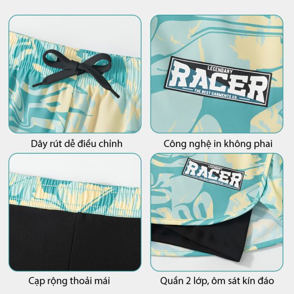 Quần Bơi Nam YLIKE 2 Lớp Thoáng Khí Nhanh Khô Kín Đáo - Hình ảnh 5