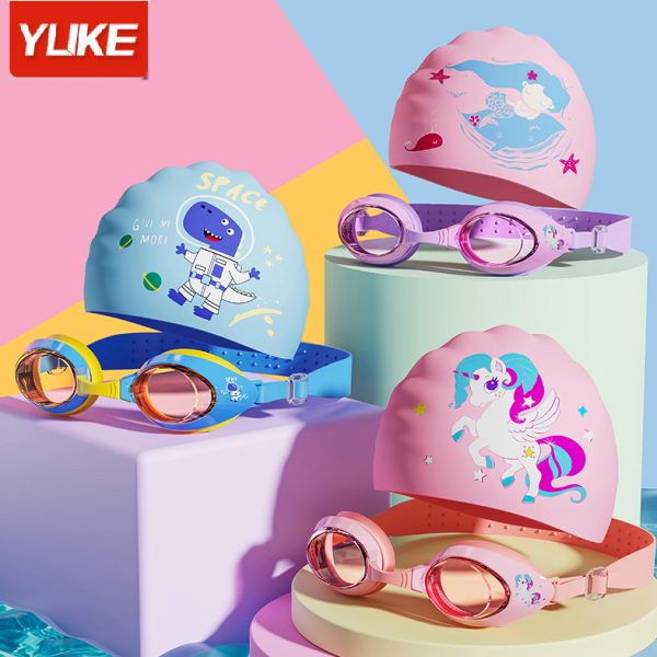 Combo Kính Bơi Trẻ Em YLIKE Pony Kèm Mũ Bơi
