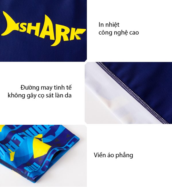 Bộ Đồ Bơi Bé Trai YLIKE Cộc Tay - Hình ảnh 4