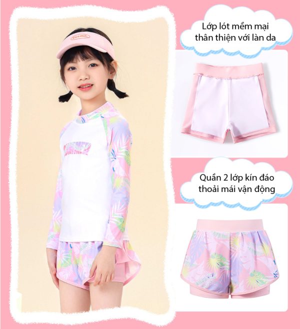 Bộ Đồ Bơi Trẻ Em YLIKE Dài Tay - Hình ảnh 4