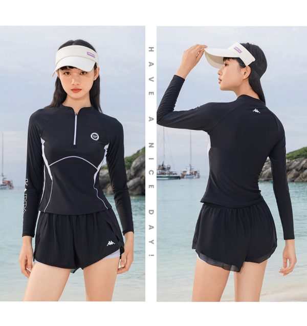 Đồ Bơi Nữ Kappa Dài Tay Quần Dài 2 Lớp Có Đệm Ngực - Hình ảnh 5