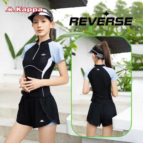 Đồ Bơi Nữ Kappa Cộc Tay Chống Tia UV Có Đệm Ngực - Hình ảnh 2