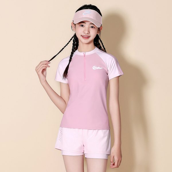 Bộ Đồ Bơi Bé Gái YLIKE Cộc Tay Có Đệm Ngực
