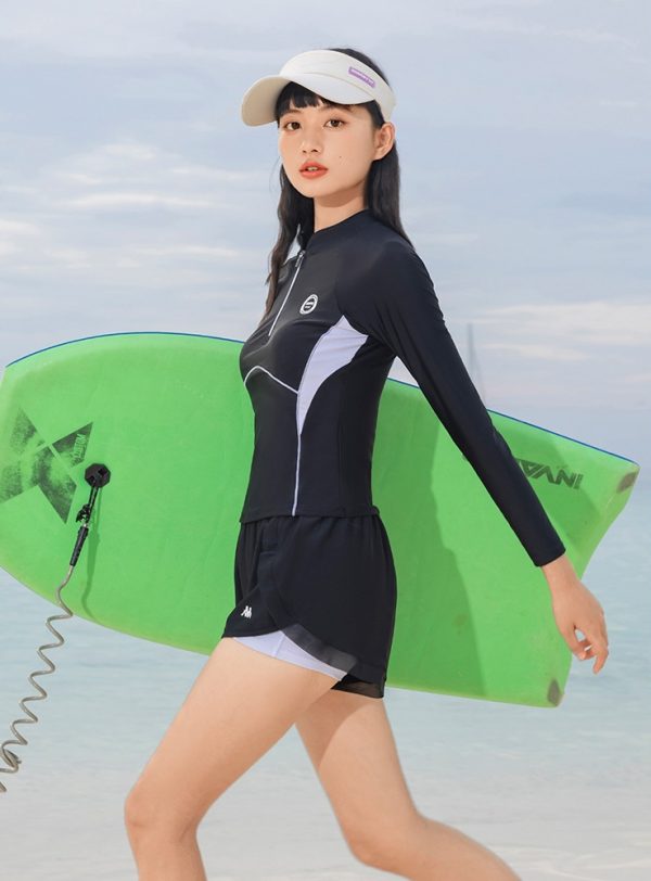 Đồ Bơi Nữ Kappa Dài Tay Quần Dài 2 Lớp Có Đệm Ngực - Hình ảnh 6