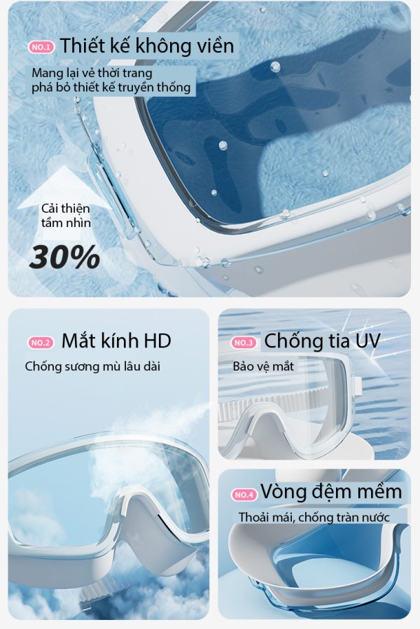 Kính Bơi Nữ Kappa Góc Rộng - Hình ảnh 7