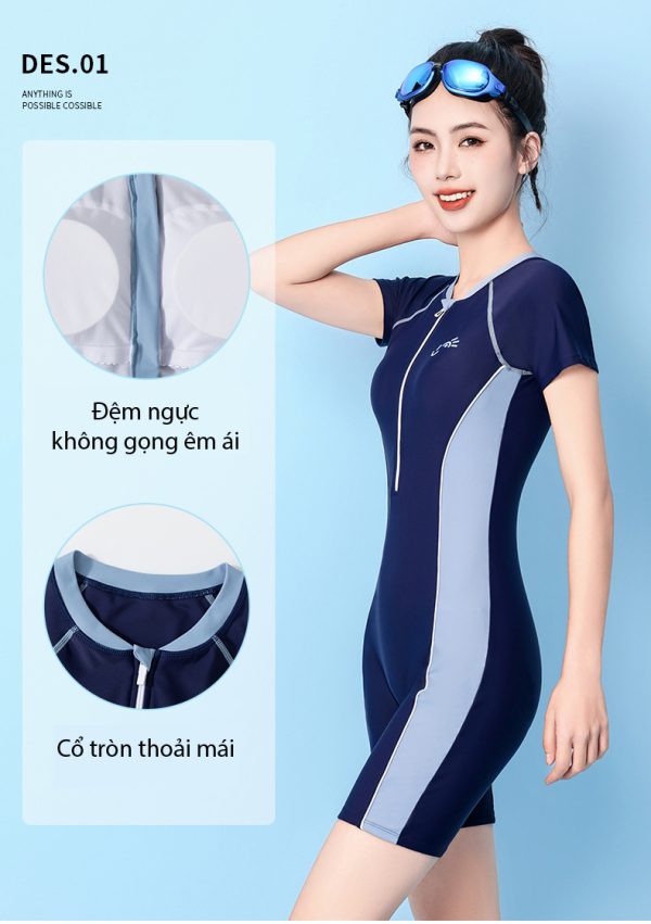 Đồ Bơi Nữ Liền YLIKE Jumpsuit Có Đệm Ngực - Hình ảnh 4