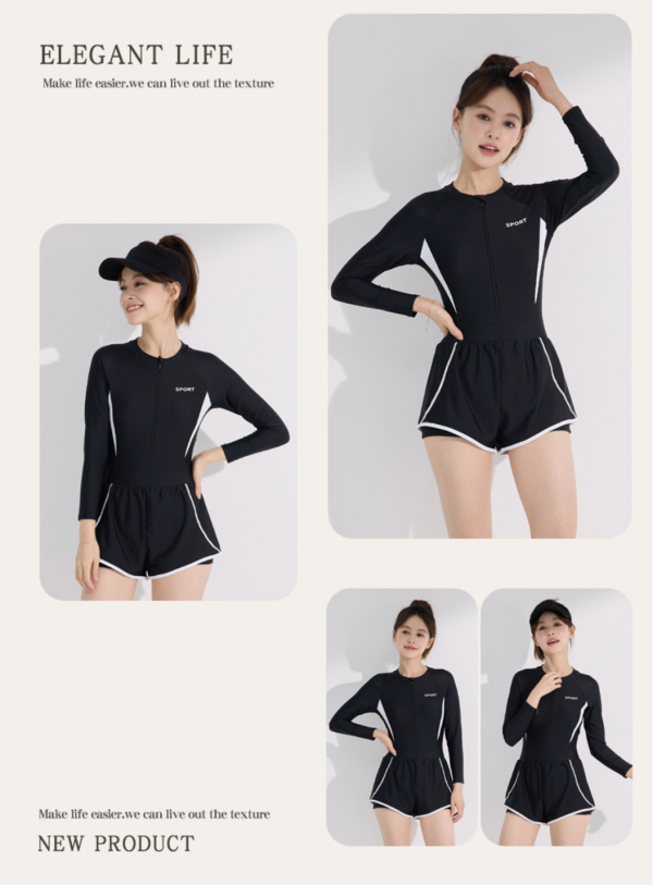 Đồ Bơi Nữ Dài Tay YLIKE Có Đệm Ngực Quần - Hình ảnh 9