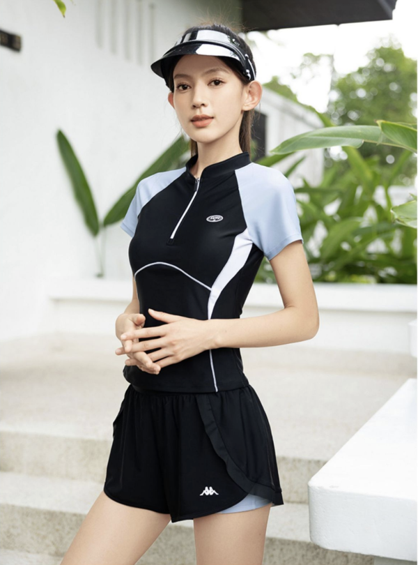 Đồ Bơi Nữ Kappa Cộc Tay Chống Tia UV Có Đệm Ngực - Hình ảnh 6