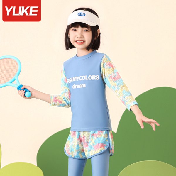Bộ Đồ Bơi Trẻ Em YLIKE Dài Tay 3 Chi Tiết - Hình ảnh 3