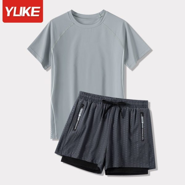 Bộ Đồ Bơi Nam YLIKE Áo Cộc Tay Quần 2 Lớp - Hình ảnh 4