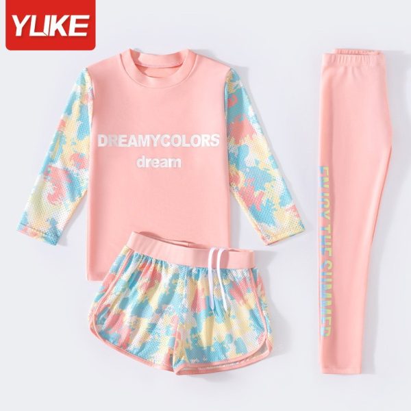 Bộ Đồ Bơi Trẻ Em YLIKE Dài Tay 3 Chi Tiết - Hình ảnh 5