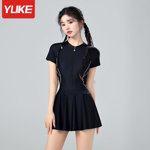 Đồ Bơi Nữ YLIKE Cộc Tay Có Khoá Kéo