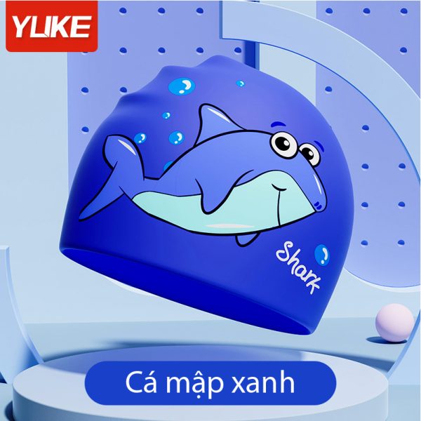 Mũ Bơi Cho Bé YLIKE Silicon Co Giãn Chống Nước - Hình ảnh 6