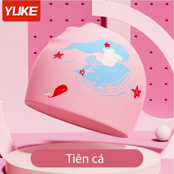 Mũ Bơi Cho Bé YLIKE Silicon Co Giãn Chống Nước - Hình ảnh 9