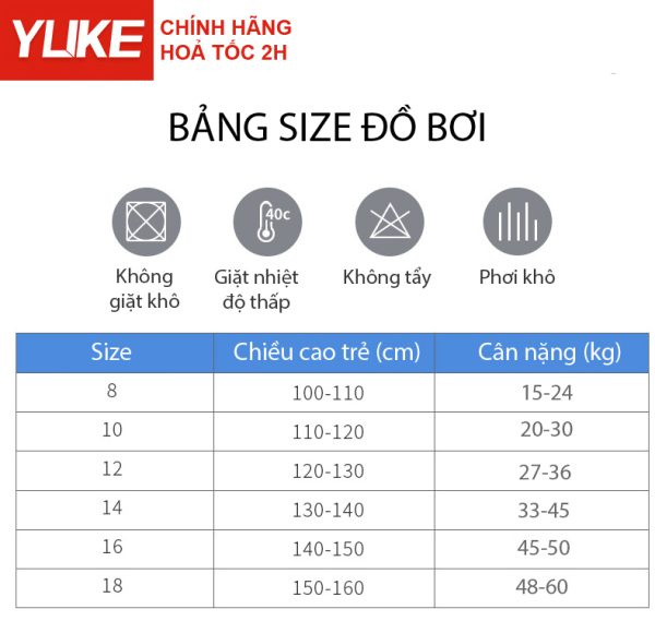 Bộ Đồ Bơi Trẻ Em YLIKE Dài Tay - Hình ảnh 9