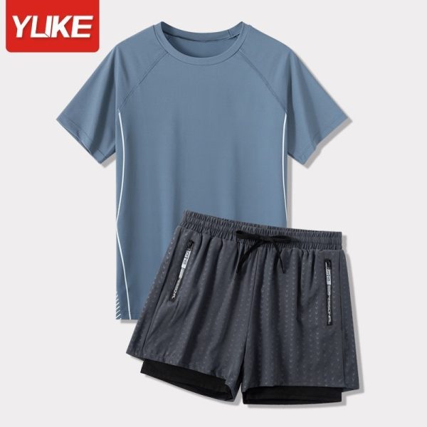 Bộ Đồ Bơi Nam YLIKE Áo Cộc Tay Quần 2 Lớp - Hình ảnh 5