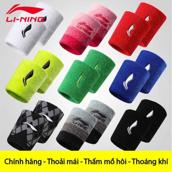 Băng Cổ Tay Thể Thao LI-NING 3D Thấm Mồ Hôi Thoáng Khí