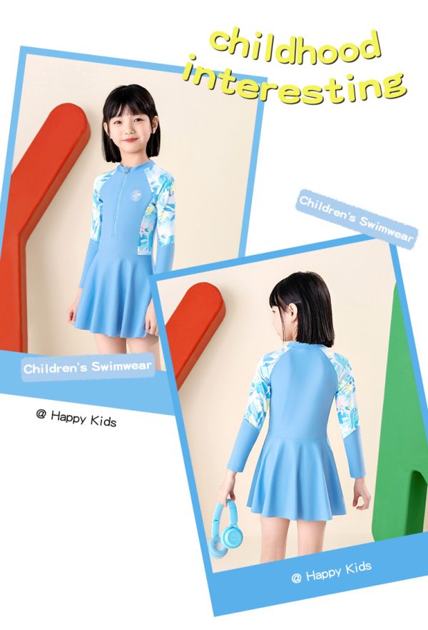 Bộ Đồ Bơi Cho Bé Gái YLIKE Dài Tay - Hình ảnh 9
