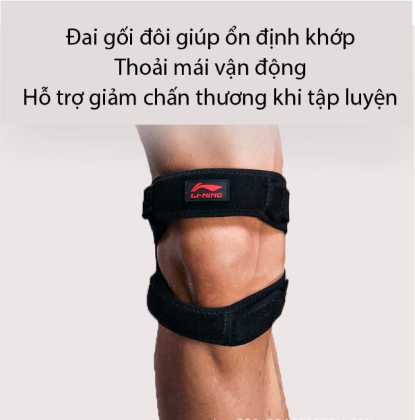 Đai Gối LI-NING Bảo Vệ Xương Bánh Chè Và Đầu Gối - Hình ảnh 5