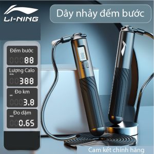 Dây Nhảy Đếm Bước LI-NING Tặng Túi Đựng Cho Trẻ Em Và Người Lớn