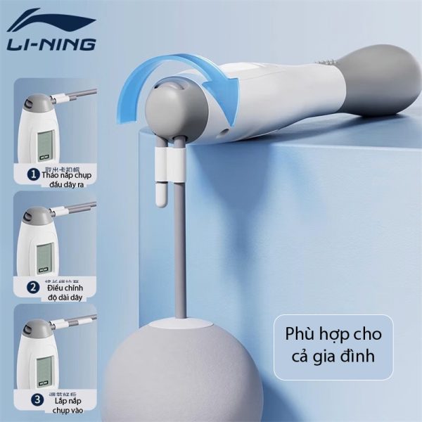 Dây Nhảy LI-NING Đếm Bước Tặng Túi Đựng Cho Người Lớn Và Trẻ Em - Hình ảnh 8
