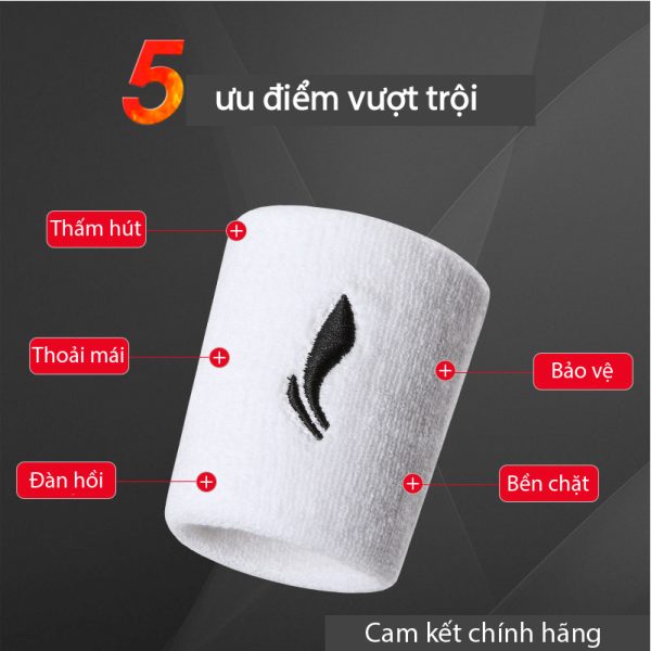 Băng Cổ Tay Thể Thao LI-NING 3D Thấm Mồ Hôi Thoáng Khí - Hình ảnh 6