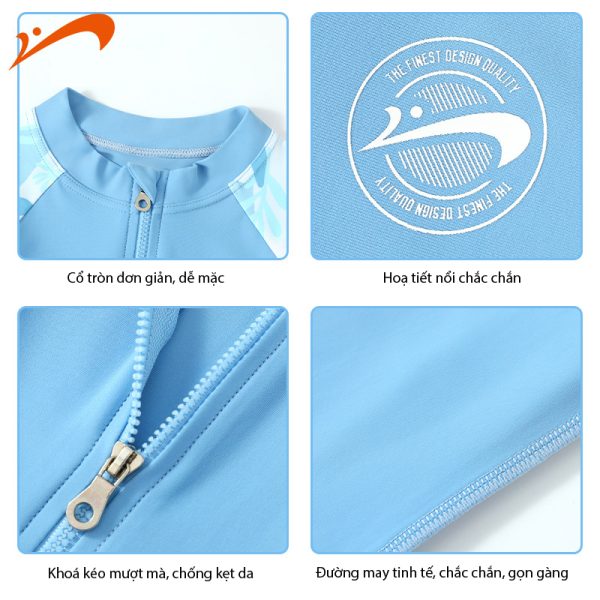 Bộ Đồ Bơi Cho Bé Gái YLIKE Dài Tay - Hình ảnh 3