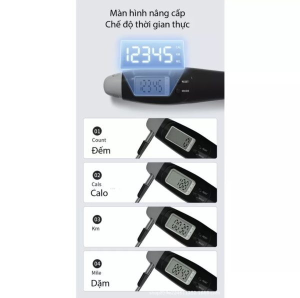 Dây Nhảy LI-NING Đếm Bước Tặng Túi Đựng Cho Người Lớn Và Trẻ Em - Hình ảnh 7
