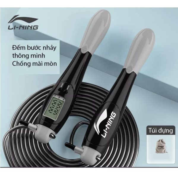 Dây Nhảy LI-NING Đếm Bước Tặng Túi Đựng Cho Người Lớn Và Trẻ Em - Hình ảnh 2