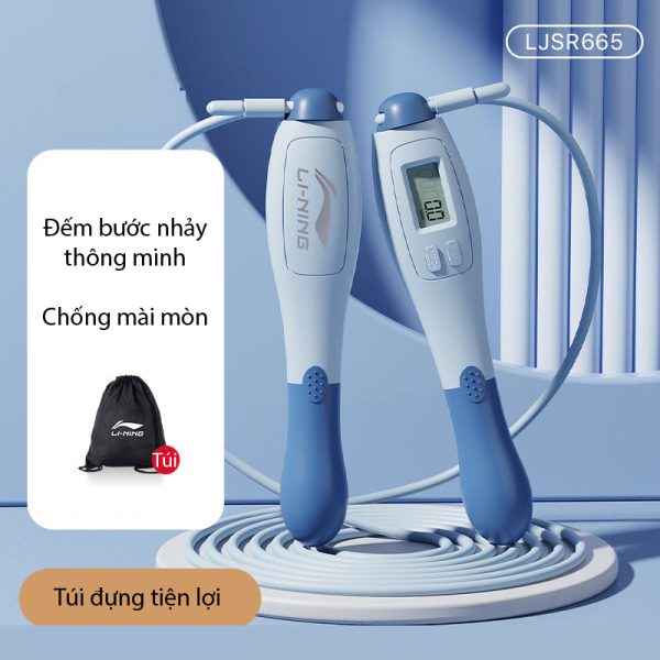 Dây Nhảy LI-NING Đếm Bước Tặng Túi Đựng Cho Người Lớn Và Trẻ Em - Hình ảnh 3