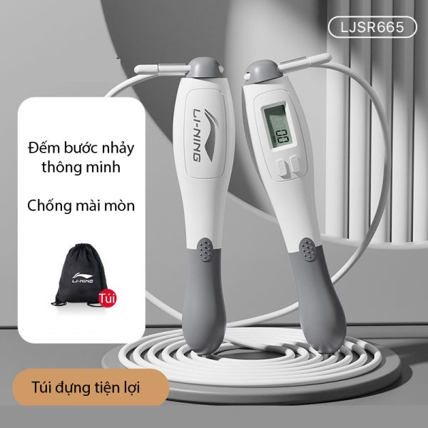 Dây Nhảy LI-NING Đếm Bước Tặng Túi Đựng Cho Người Lớn Và Trẻ Em - Hình ảnh 4