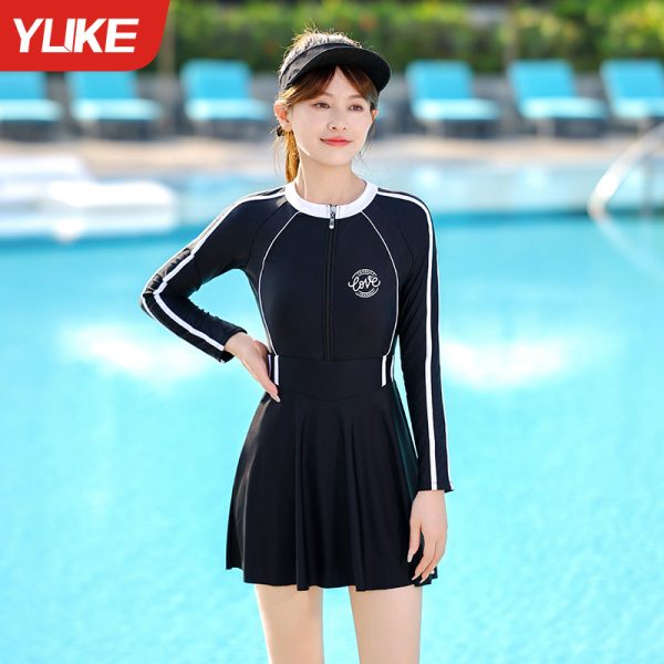Đồ Bơi Nữ YLIKE Dài Tay Váy Bơi - Hình ảnh 6