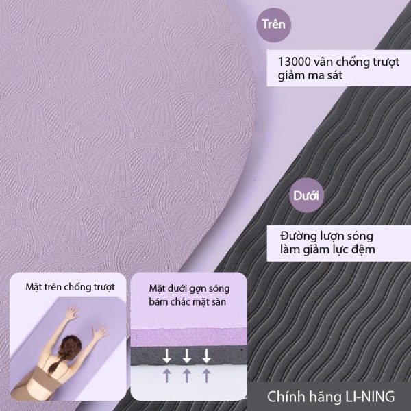 Thảm Tập LI-NING Chống Trượt Chống Ồn - Hình ảnh 3
