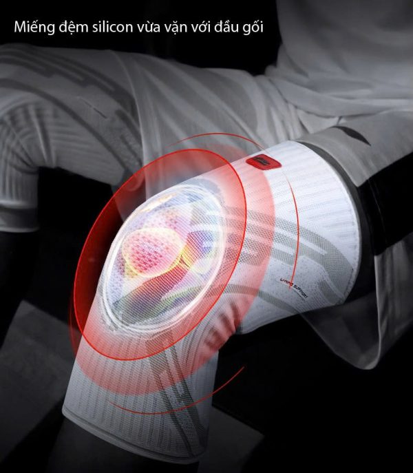 Bó Gối Thể Thao LI-NING Đệm Silicon Dày Lò Xo 2 Bên Bảo Vệ Đầu Gối - Hình ảnh 5
